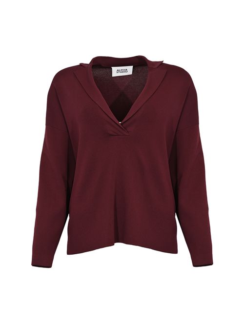 Polo in maglia di viscosa Alpha studio | AD-4341B2009